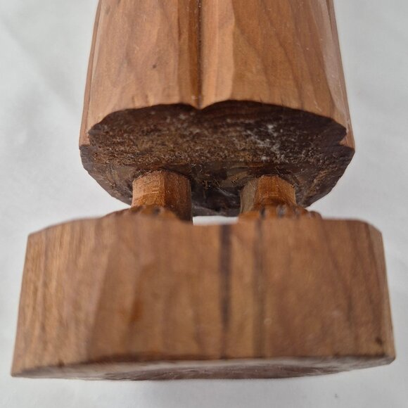 Folk Art Wood Figure Mother with Child - Picture 10 of 16